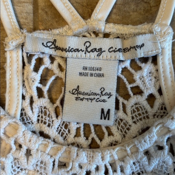 American Rag cream Crochet Camisole - Picture 2 of 3